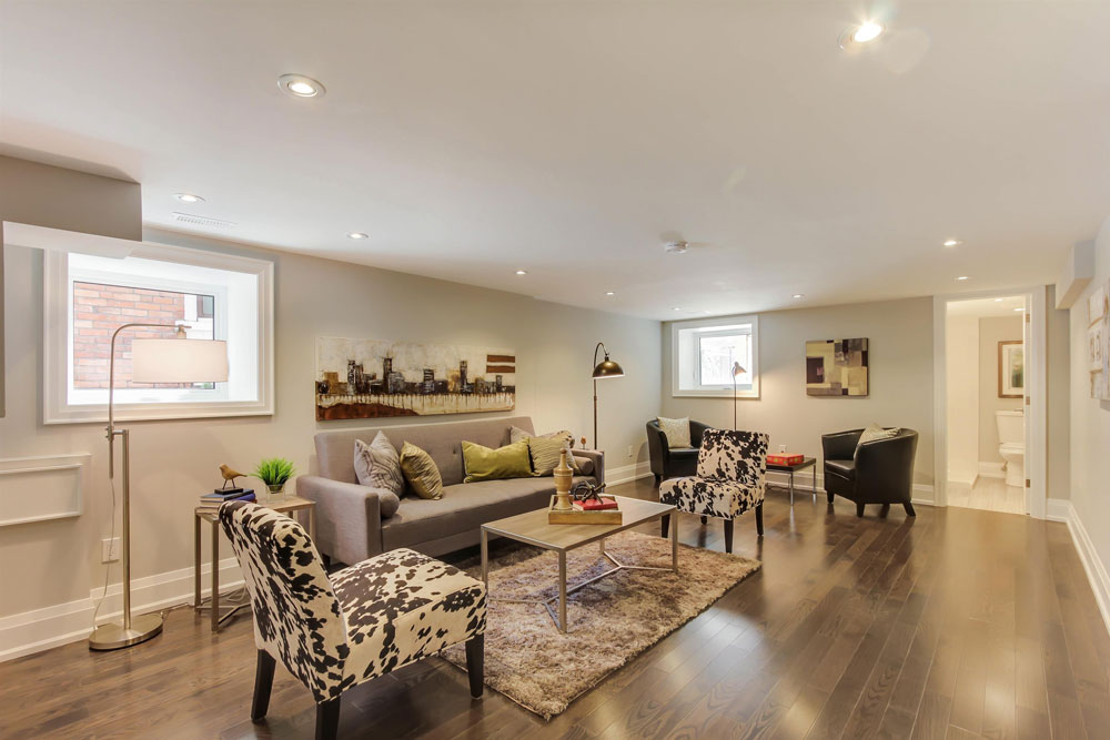Hope Designs featured Basement Family room and Recreation room Interior Decorating by Hope Designs featured property 72 Concord Ave Little Italy 1000x667